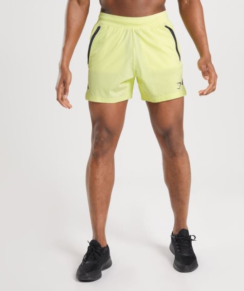 Men's Gymshark Apex 5" Perform Shorts Yellow | CA 1D3N70